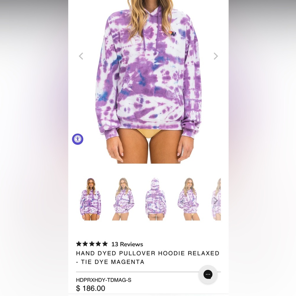 NWT Aviator Nation Magenta Tie Dye Set